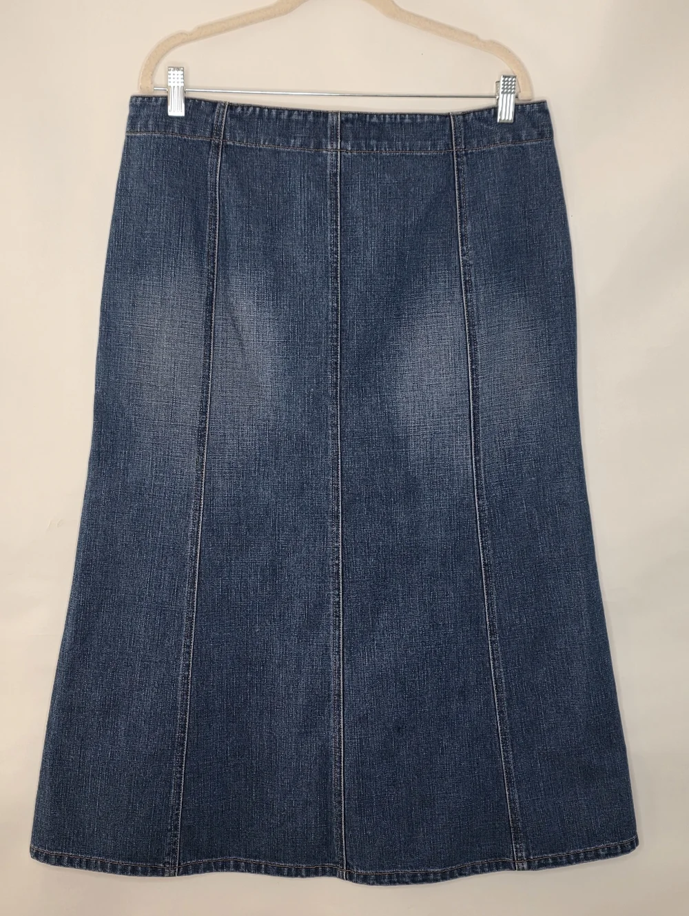 Gap Denim Midi‎ Skirt Size 14 Cotton Button Front Western Y2K Jean Skirt Boho